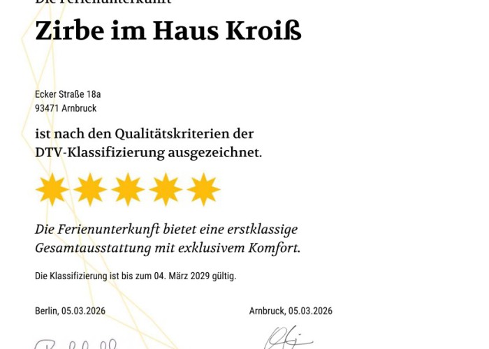 5 -Sterne Ferienwohnung Zirbe| Wellness, Sauna & Zirbenholz*